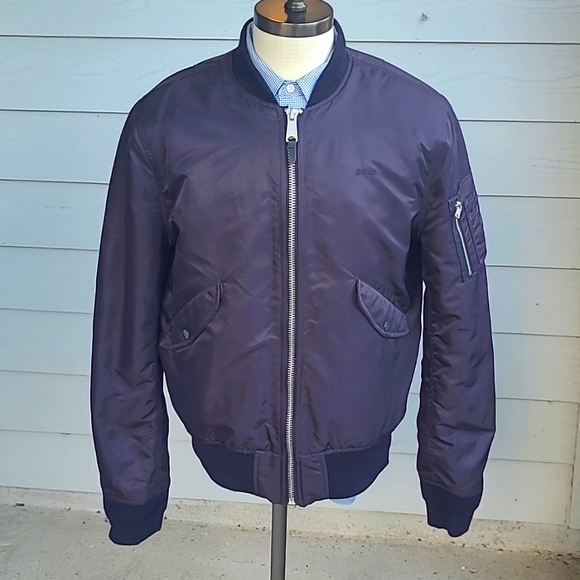 Schott NYC Other - SCHOTT BROS Intermediate MA-1 Military Dark Navy Blue Nylon XL Flyers Jacket